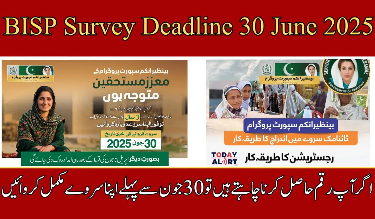 BISP Dynamic Survey 2025: Last Chance for Old Beneficiaries to Update Family Info Before June 30!