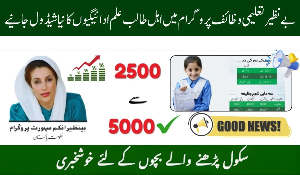 Benazir Taleemi Wazaif Registration July 2025 – Full Guide, Eligibility & Monthly Stipend Details